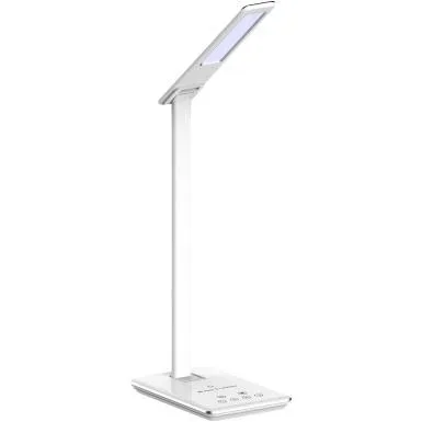 "VT-7405 Table lamp / desk lamp with wireless QI charger - white image"