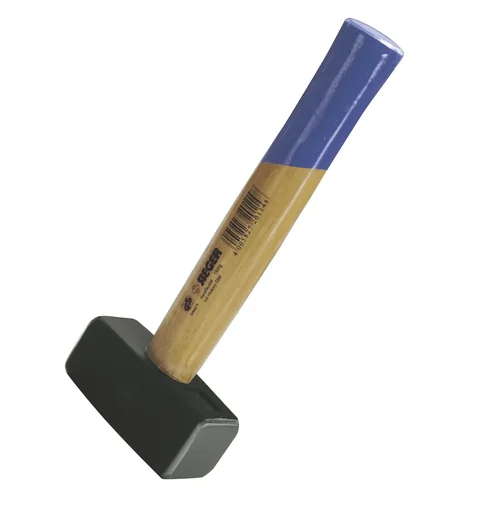 "SIEGER hand sledge 1,500 g, wood and ring wedged, hickory handle 28 cm, hand end painted blue image"