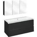 Concept bathroom furniture with mirror cabinet 100cm - black/white