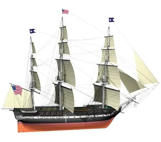 "USS Constitution construction kit image"