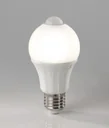 LED lamp with motion sensor - 6 watts, E27, warm white