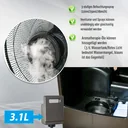 Mist pedestal fan with 3 modes black