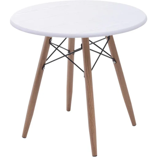 "Coffee table, side table, tea table, bedside table, round, wood + metal, Ø60 x H55 cm image"