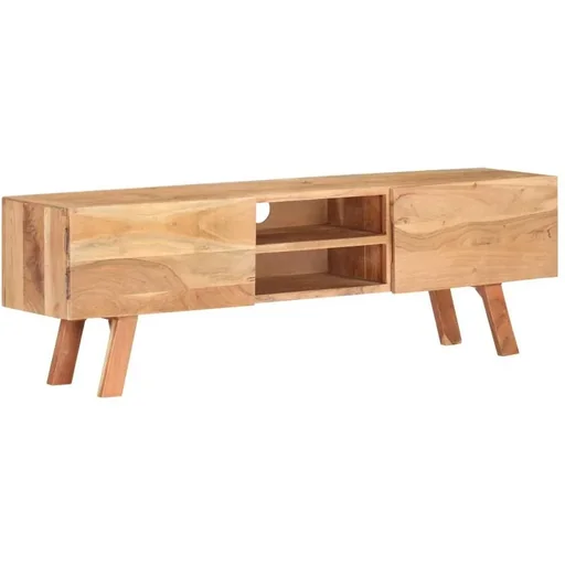 "TV cabinet 140x30x45 cm solid acacia wood image"