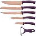 6-piece knife set - with peeler and box - Gold Edition