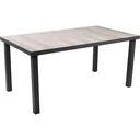 RANA table with ceramic tabletop, aluminum, dark gray / ceramic, oak look