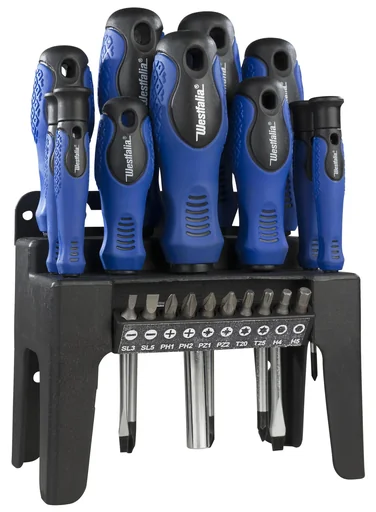 "Screwdriver set, 21 pieces including magnetization device with permanent magnet image"