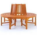 Tree bench - Ø 160cm - made of eucalyptus wood - FSC-certified