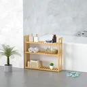 2-in-1 wall shelf & standing shelf made of bamboo