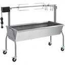 Rotisserie grill with electric motor