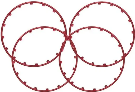 "Rim Ringz rim ring, 20 inches, color red image"