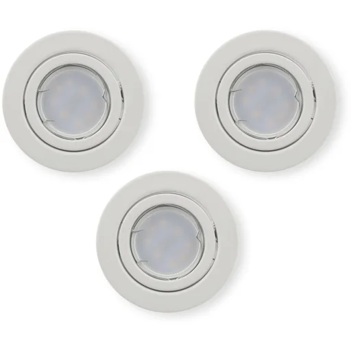 "VT-3333 3-piece recessed spotlight set - 5W - 400 Lm - 3000K - White image"