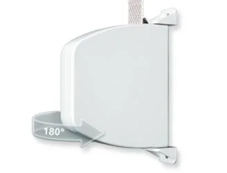 "Surface-mounted roller shutter belt winder, white image"