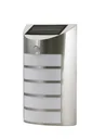 LED solar wall light made of stainless steel with motion detector