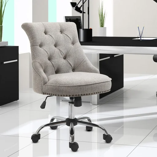 "Swivel chair upholstered chair executive chair 150 kg load capacity height adjustable spring core image"
