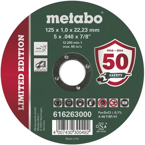 "Cutting disc set 10-piece D 125 mm including storage box image"