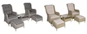 VALENCIA armchair set, 5-piece, steel / plastic mesh / polyester, anise brown