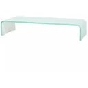 TV cabinet/monitor stand white 60x25x11 cm glass