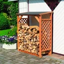 Firewood rack "Speyer" honey brown