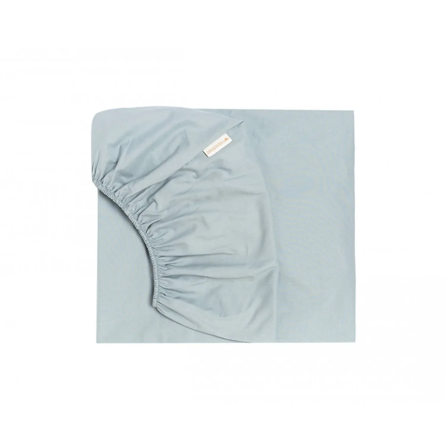 "Nobodinoz fitted sheet, prześcieradło do łóżeczka dziecięcego - Tibet, miękki niebieski image"
