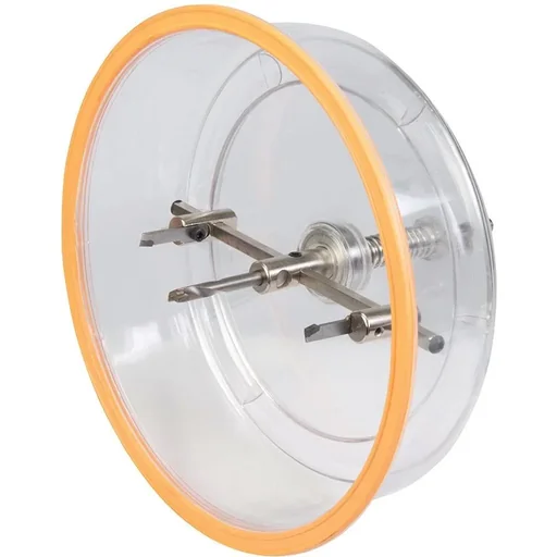 "Adjustable hole saw with dust cover 40 - 200 mm Ø. image"