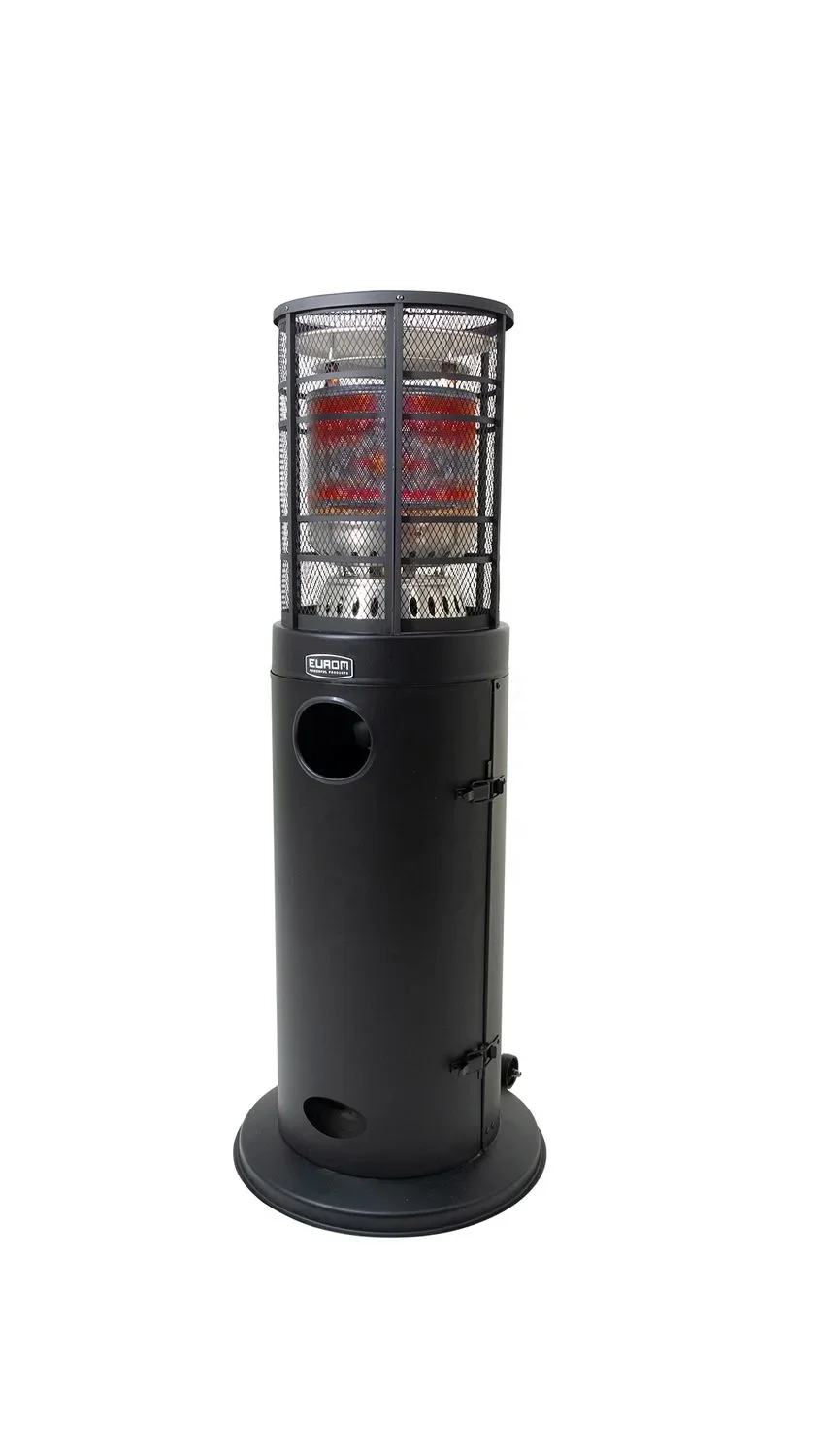 Promiennik gazowy, ogrzewacz ogrodowy, parasol grzewczy gazowy - Modell Area Loungeheater, z kratką ochronną, metalową, czarną