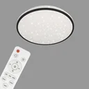 LED ceiling light with star decor, round, Ø 38, CCT, 24 watts, black