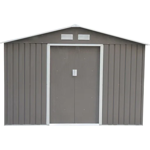 "Metal tool shed / garden shed 277 x 191 x 192 cm, grey image"