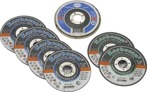 "Cutting discs and flap grinder set 7 pcs. - 230 mm diameter image"