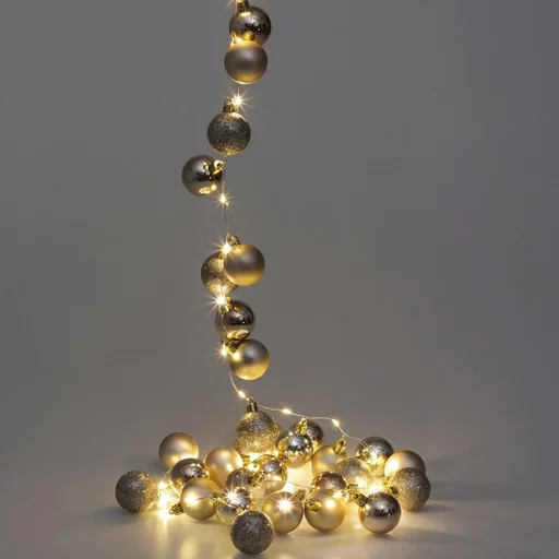 "Christmas lights balls 40-LED - Champagne - 2m image"