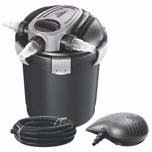 "Pond pressure filter set "Aqua Craft Eco FPU10000", with 11 watt UVC pond clarifier & pump, for pond sizes up to 10,000 liters image"
