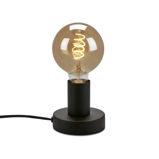 "TEEPU table lamp base, black, E27 socket, with cable switch, E27 socket image"