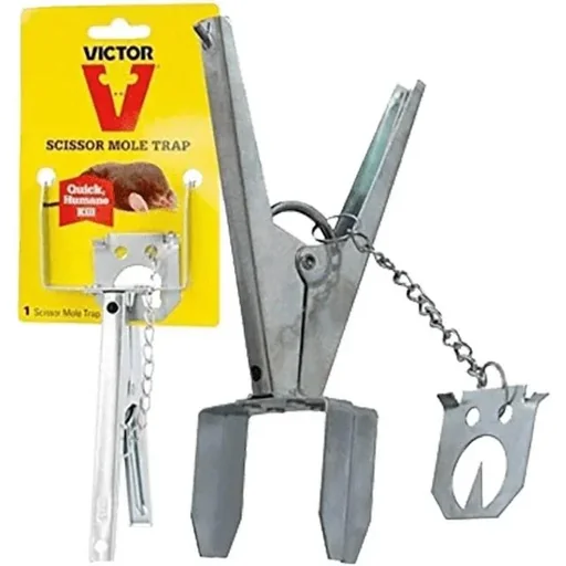 "Victor Mole Trap - with scissors image"