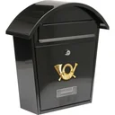 Black mailbox with 2 buttons - 380x320x105 mm