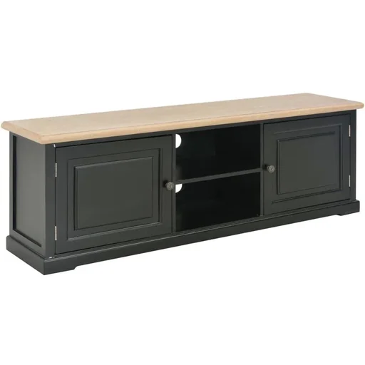 "TV cabinet 120x30x40 cm wood black image"