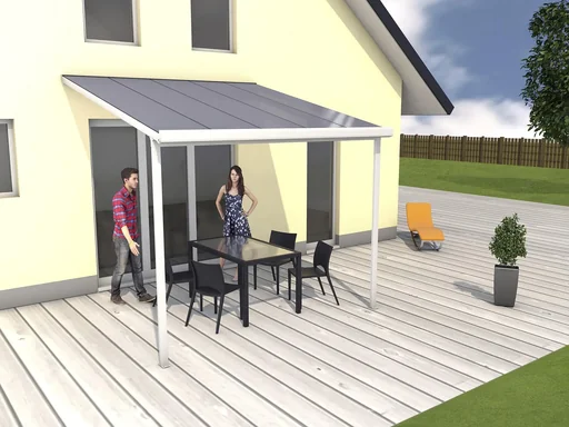 "Patio roof kit, color white, 3060 x 3060 mm image"