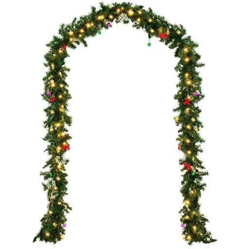 "Christmas garland 5m with 80 LEDs including decoration for indoors & outdoors image"