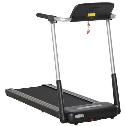 "Electric Treadmill with LED Display Foldable Fitness Equipment 1-12 Km/h Steel Black 138 x 67 x 111 cm image"