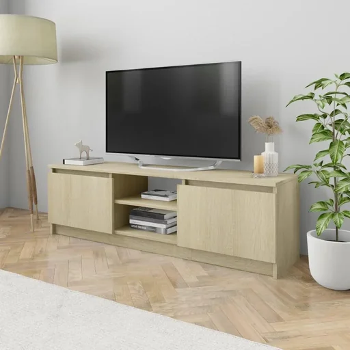 "TV cabinet 120x30x35.5 cm chipboard Sonoma oak image"