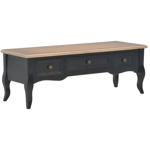 "TV cabinet 100x35x35 cm wood black image"