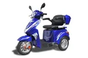 Electric tricycle blue - removable Li-Io battery 20 Ah - 25 km/h - senior mobility