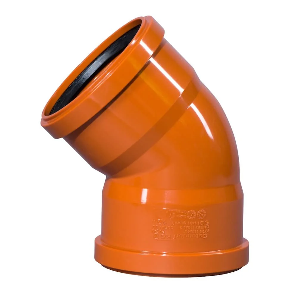 Kolano Kanalizacyjne KG DN 110 45° Łuk PCV 2m