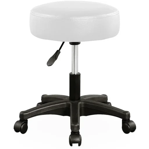 "Stool / office stool / workbench - rotatable and adjustable - white image"