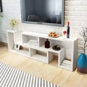 TV cabinet double L-shaped white