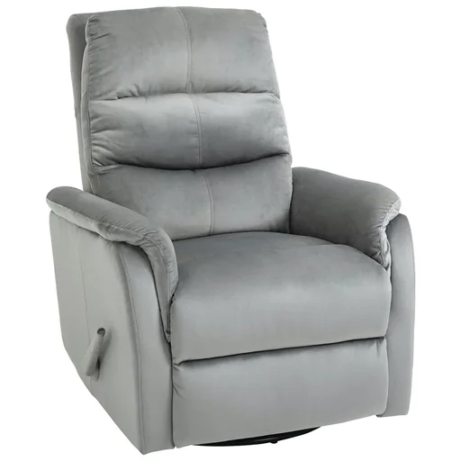 "Relaxing chair, recliner chair, TV chair with rocker function, single sofa, 140° tiltable, TV chair, polyester, grey, 80 x 102 x 100 image"