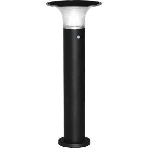 "Garden lamp with solar panel, black 23.5 cm x 60 cm image"