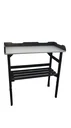 Small planting table with galvanized work surface