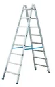 Aluminum rung double ladder 2 x 8 rung ladder