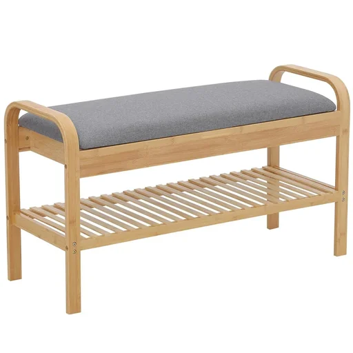 "Shoe bench shoe rack 90 cm x 33.5 cm x 50 cm image"