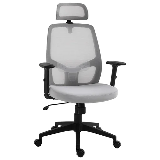 "Office chair home office chair desk chair computer chair with rocker function headrest lumbar support height adjustable image"
